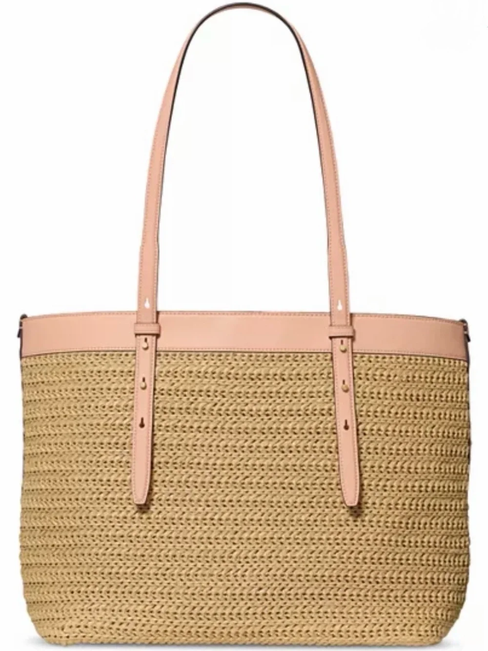 Kate Spade Do It All Straw Tote Bag - Leather Handled Straw Beach Carryall, NWT